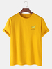 T-shirts respirants décontractés à manches courtes 100% coton imprimé banane