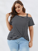 T-shirts sauvages décontractés à manches courtes et à rayures