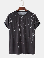 T-shirts simples à manches courtes en coton pour hommes