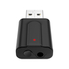 T10 2-en-1 Bluetooth 5.0 Audio émetteur récepteur de voiture double signal adaptateur HiFi à commutation à un bouton