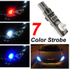 T10 6W 2SMD Multicolor Multi-mode LED Flash Lampe Car Strobe Side Marker Porte Ampoule
