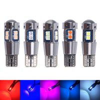 T10 W5W 194 Super Bright 6W LED Feu de gabarit côté voiture Ampoule de frein à queue auto compensée Dome Lampe