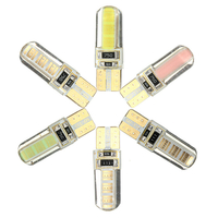 T10 W5W COB LED Feux de gabarit de cale latérale de voiture Ampoule de licence sans erreur Canbus Soft Gel 2W 1Pcs