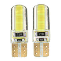 T10 W5W COB LED feux de marqueur de coin de voiture feux de licence Canbus sans erreur Soft gel 2W blanc 2pcs