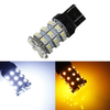 T20 7443 3528 SMD LED clignotant allume double couleur blanc + jaune 400LM avec charge de résister