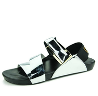 T30 Hommes Antidérapant Évider Sandales Respirant Slip-on Plage Pantoufles Paillettes Rome Toe Pantoufles