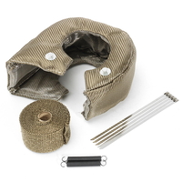 T4 Collecteur Tuyau Enrubannage Dessus / Extérieur Turbo Échappement Silencieux Cache-Chaleur Couverture En Titane
