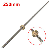 T8 250mm plomb vis 8mm fil 2mm vis pas de plomb avec écrou en laiton