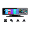 T88 12 pouces 4CHs 4G Android 9.0 Streaming Media 4 Cams voiture DVR 360 degrés panoramique HD enregistreur de conduite