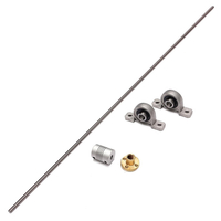 T8 Jeu de vis en acier inoxydable de 800 mm avec accouplement darbre et support de montage