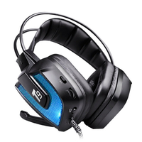 T9 50mm Driver LED Casque de jeu à vibrations clignotantes avec micro pour téléphone PC Ordinateur