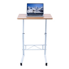 Table de bureau pour ordinateur portable Macbook réglable en hauteur mobile en bois avec roue universelle