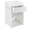 Table de chevet moderne blanche pour chambre à coucher,  étagère de rangement,  organisateur darmoire