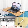 Table de Macbook de bureau de lit paresseux en bois pliant multifonctionnel avec tiroir de rangement de fente de tasse d