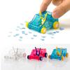 Table de nettoyage de la poussière Mini voiture jouets forme chariot clavier bureau anti-poussière crayon gomme papeteri