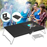 Table de réchaud pliante de camping Portable barbecue gril pliant bureau de pique-nique barbecue support de support pour
