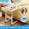 Table Macbook amovible amovible portative avec 2 supports à cravates table de chevet en bois bureau dordinateur por
