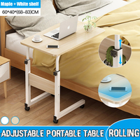 Table Macbook amovible amovible portative avec 2 supports à cravates table de chevet en bois bureau dordinateur por