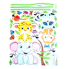 Tableau de hauteur des animaux Stickers muraux amovibles non toxiques Décor dautocollant léopard déléphant de