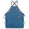 Tablier de travail en toile multi-poches Tablier anti-poussière lavable pour artisan charpentier maçon