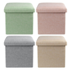 Tabouret de rangement en coton pliable multifonctionnel banc boîte petit canapé Style artistique minimaliste enfant chai