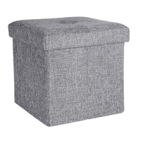 Tabouret de rangement en tissu pliable multifonctionnel livres jouets boîte de rangement petit canapé minimaliste enfant