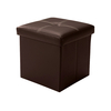 Tabouret de rangement multifonctionnel canapé en cuir PU pouf banc repose-pieds boîte siège repose-pieds chaise carrée m