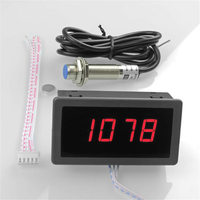 Tachymètre de fréquence numérique de haute précision 0, 56 "4 LED DC 8-15V Compteur de vitesse de moteur de voiture RPM T