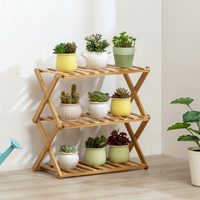 Étagère à fleurs décoration de rangement intérieur en bois massif multicouche balcon au sol salon viande en fer vert rad