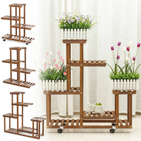 Étagère à fleurs en bois à plusieurs niveaux pour plantes,  étagères en bois,  présentoir pour bonsa,  intérieur