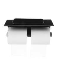 Étagère de rangement de rail de support de papier hygiénique double en acier inoxydable