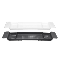 Étagère de vidange pour baignoire extensible Caddy Rack Support de douche Rack Storage Tray Organizer