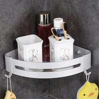 Étagère murale dangle en aluminium salle de bain triangulaire douche salle de bain support de rangement porte-servi