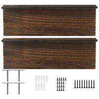 Étagère murale en bois massif en stratifié à un mot Étagère murale décorative pour téléviseur Étagère murale décorative