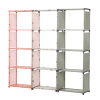Étagère simple 4 blocs 5 couches accessoires de livre étagères de rangement pour plantes pour la décoration de la chambr