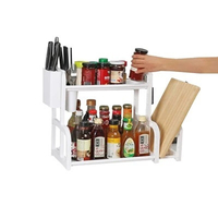 Étagère autoportante à 2 niveaux pour la cuisine / salle de bain