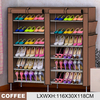 Étagère à chaussures en tissu non tissé à double rangée Armoires à chaussures pliantes dans le salon