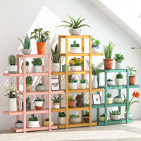 Étagères à plantes support de plante en pot en bambou support de pot de fleur multiple étagère intérieure extérieure pla