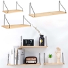 Étagères de mur en fer en bois suspendus décorations daffichage à la maison de support de bâti de support de stocka