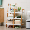 Étagères trapézo dales de conception 3/4 couches en bambou solide étagère de rangement élargie durable pour étude de cui
