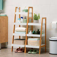 Étagères trapézo dales de conception 3/4 couches en bambou solide étagère de rangement élargie durable pour étude de cui