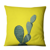 Taie doreiller en lin cactus succulente jaune housse de coussin de canapé en tissu à la maison