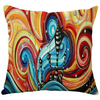 Taie doreiller en lin coton de peinture abstraite multicolore taille housse de coussin sacs voiture décor