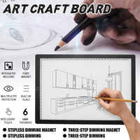 Taille A4 USB gradation en 3 étapes tactile Intelligent avec échelle LED boîte à lumière de traçage éclairée copie planc