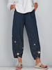 Taille élastique à imprimé étoile Plus Pantalon décontracté à ourlet irrégulier