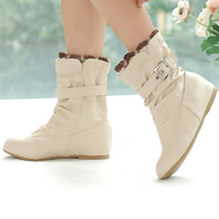 Taille US 5-13 Slip On Round Toe Ankle Bottes Casual pour les femmes