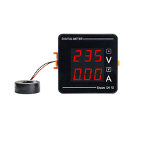 TAIYEDQ Compteur combiné de courant et de tension AC CH-72VA Compteur à affichage numérique intégré AC50-500V 0-120A