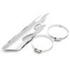 Talon de couverture de flamme de bouclier thermique de tuyau déchappement de 9 pouces noir / chrome