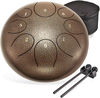 Tambour à langue en acier 8 notes 9 pouces Pan Drum Percussion Instrument à tambour en acier avec maillets,  support de m
