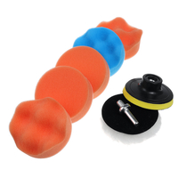 Tampon de polissage de polissage de voiture de 8 pièces 3/4/5/6/7 pouces avec ensemble de tampons de main dadaptate